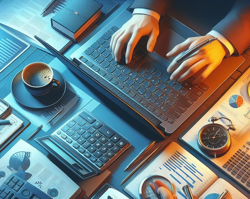 An array of the best Lenovo laptops for accounting professionals in 2024, showcasing sleek designs with advanced features tailored for efficiency and reliability in financial tasks.